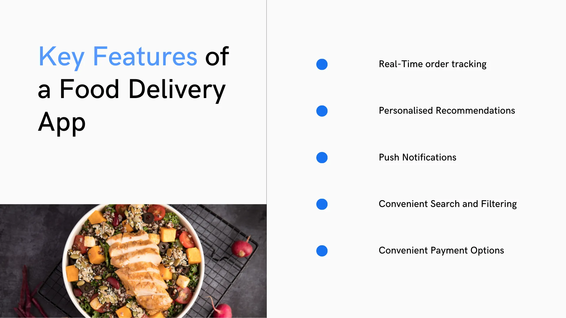 Key Features of a Food Delivery App