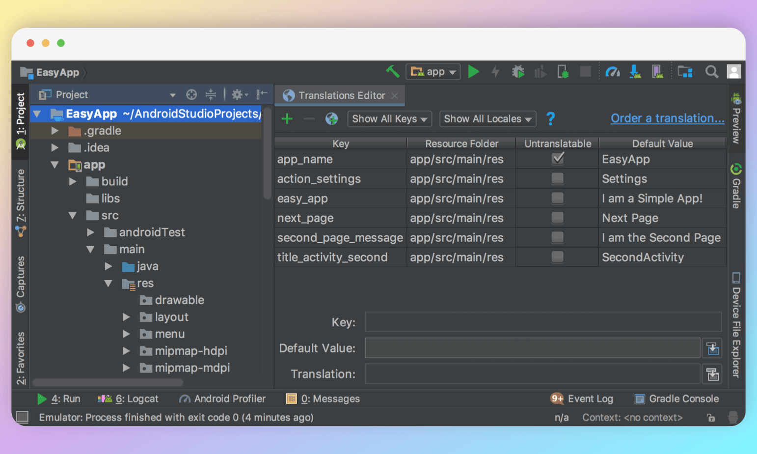 Android Studio Translation Editor